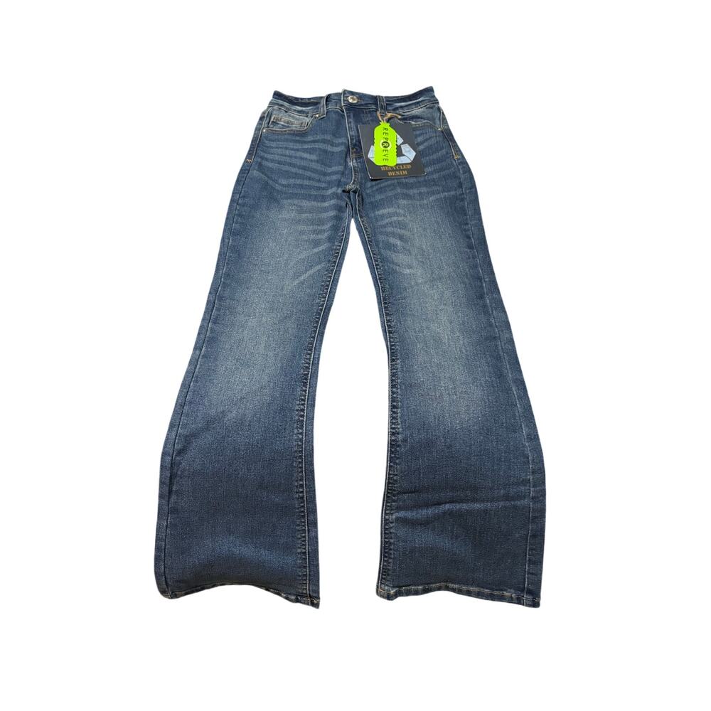 Indigo Rein 8 flar blue jean adjustable waist nwt perfect